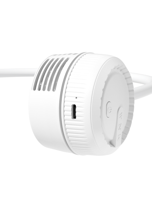 Viento suave en tres niveles Flujo de aire de 360 grados manguera universal 1000mAh batería TYPE-C cargando ventiladores portátiles en blanco y verde menta