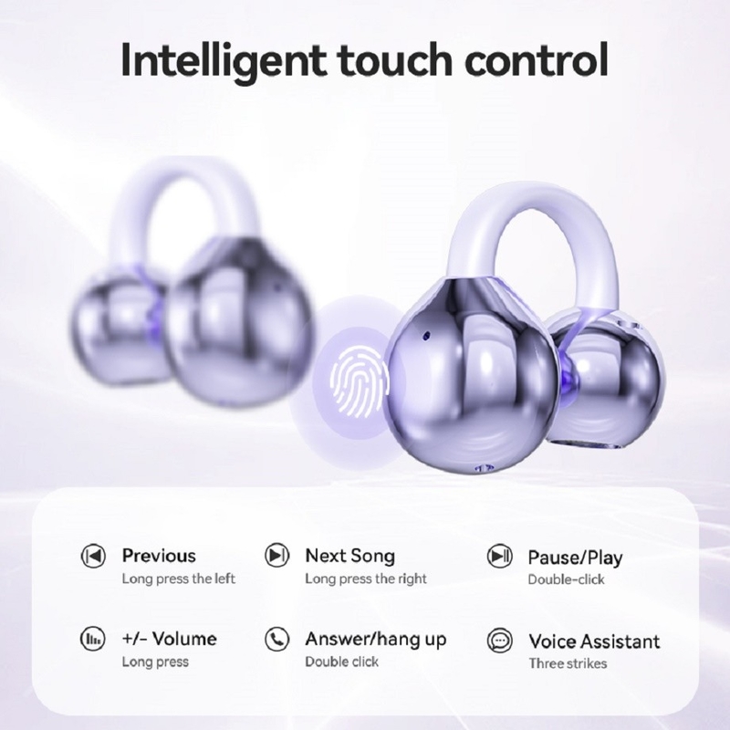 BT 5.4 Diseño ergonómico en 3D Audífonos Bluetooth Auriculares Hasta 5 horas por llamada Presión uniforme En Niebla Púrpura Leche Té de piel Obsidiano Negro