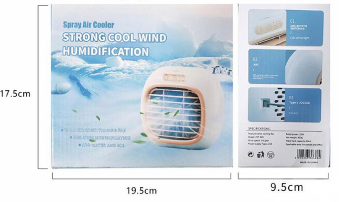 Batería de 1500mAh ofrece larga vida Material ABS resistente a las gotas Durable Tanque de agua de 80 ml Proporciona refrigeración prolongada