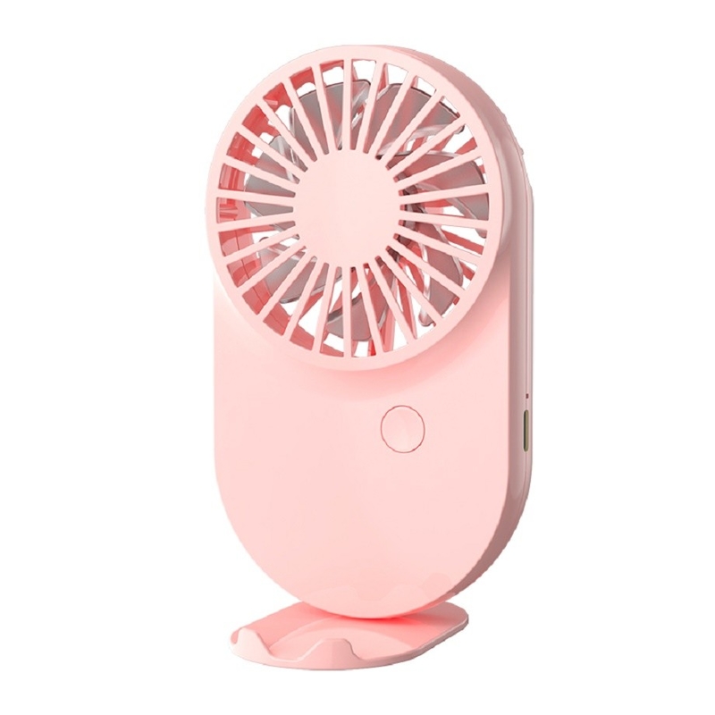 Pink White Blue Candy Design Ventiladores portátiles 115g con cordón y base 3 Velocidad del viento 500mAh Batería tipo-C Carga rápida