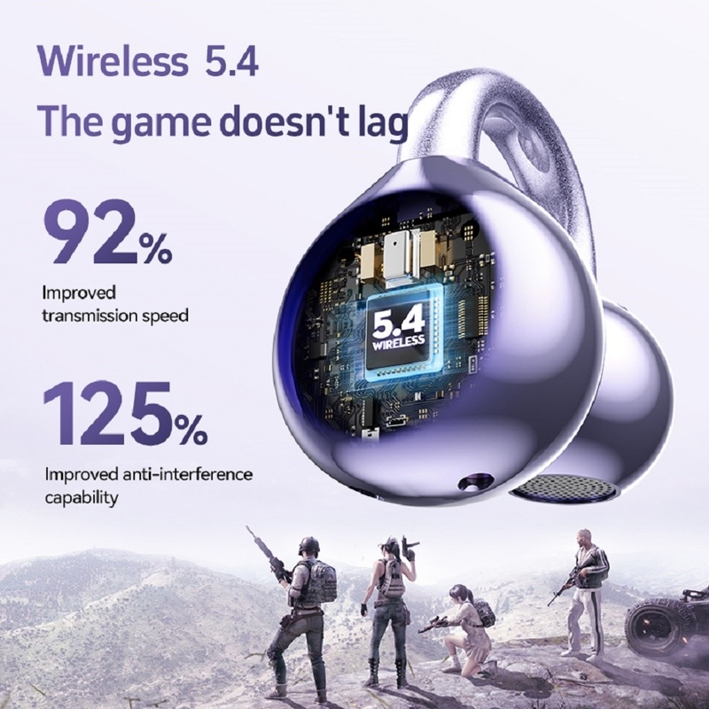 Bluetooth 5.4 A2DP/AVRCP/HFP Soporte Titanio Diafragma altavoz 4g por oreja impermeable al agua impermeable al sudor para personas de negocios jugadores