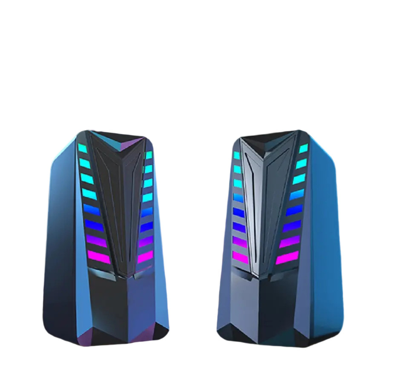 3W×2 RMS de 2,5 pulgadas Dos altavoces 35Hz-16KHz Botón de respuesta para potencia / volumen Modo táctil de conmutación Efectos de luz personalizables
