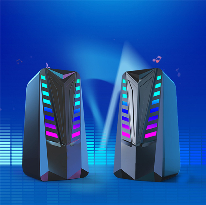 3W×2 RMS de 2,5 pulgadas Dos altavoces 35Hz-16KHz Botón de respuesta para potencia / volumen Modo táctil de conmutación Efectos de luz personalizables