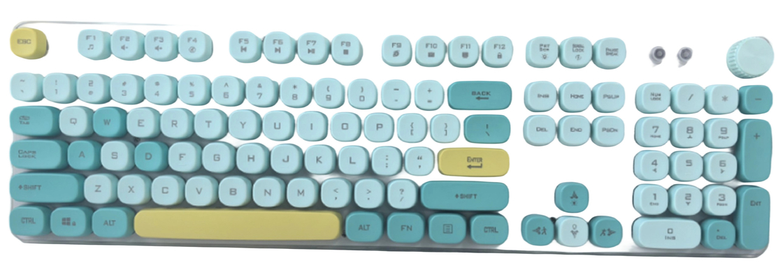 Soporta 2.4G inalámbrico y Bluetooth de doble modo Compatibles teclados con ratón Combos con PC teléfonos móviles y tabletas Características de retroiluminación RGB colorida