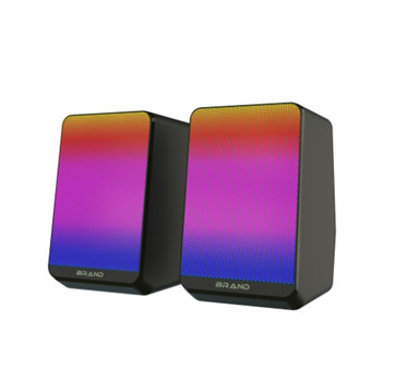 3W RMS Power Dual 2 pulgadas altavoces SNR >30dB 0.46kg Iluminación RGB Control de volumen en línea 5V DC Entrada para escritorio