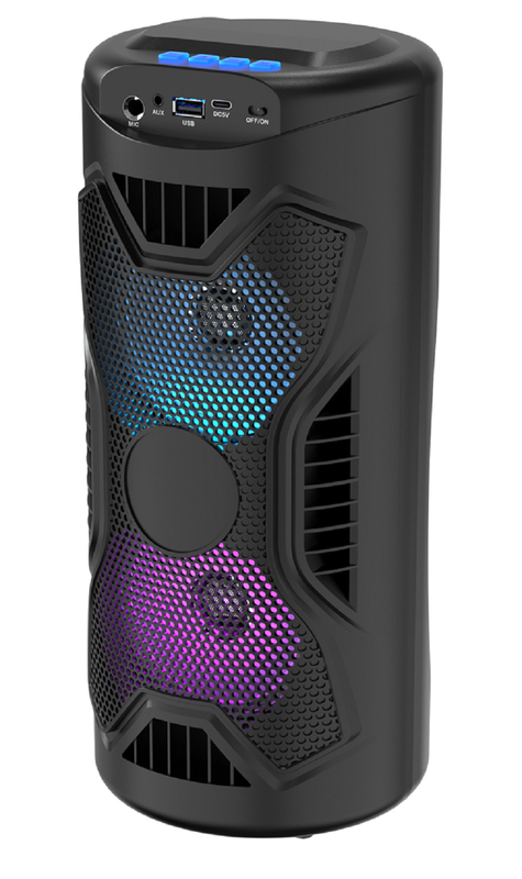 Altavoz de 4 pulgadas con 45 imanes 1200mAh Batería TWS inalámbrico 60Hz-16kHz Respuesta Bluetooth / USB / TF / FM / AUX / TWS / Micrófono / Soporte RGB