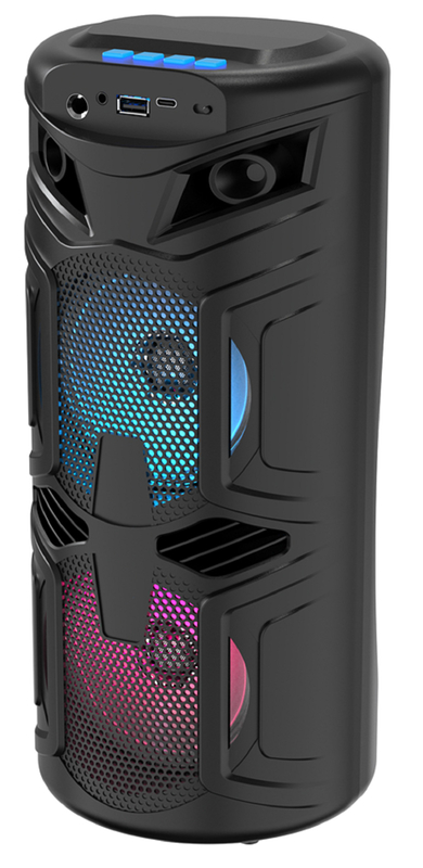 Altavoz de 4 pulgadas con 45 imanes 1200mAh Batería TWS inalámbrico 60Hz-16kHz Respuesta Bluetooth / USB / TF / FM / AUX / TWS / Micrófono / Soporte RGB
