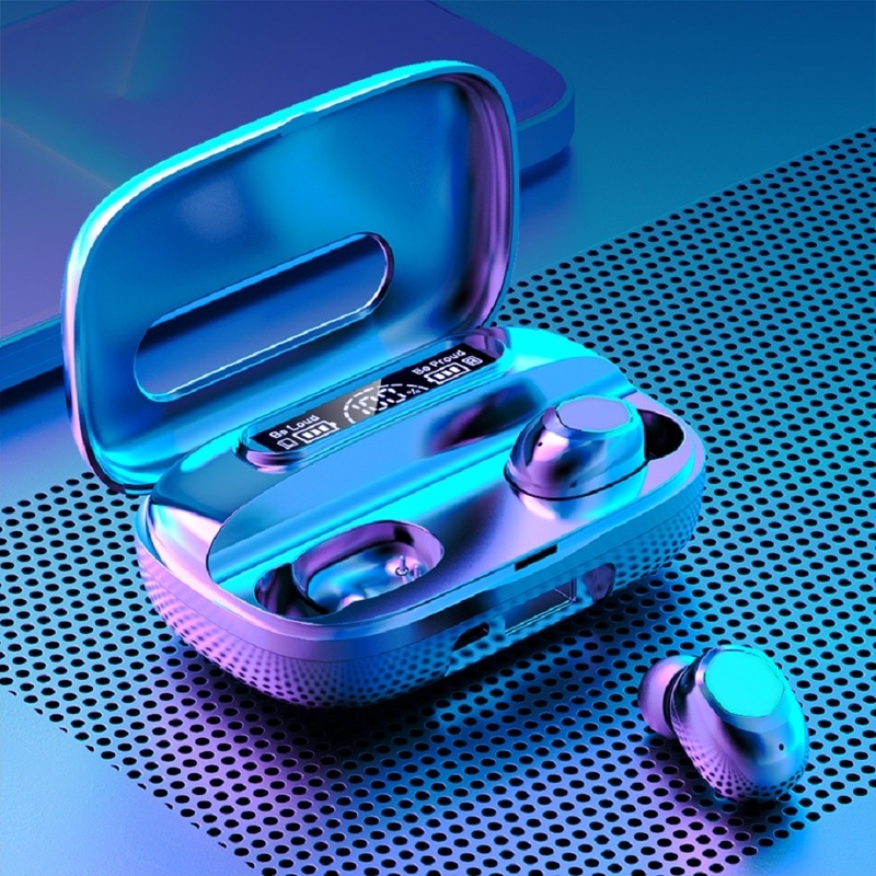Bluetooth 5.1 auriculares soporta protocolos A2DP / AVRDP / HFP auriculares 40mAh caja de carga 500mAh F10 unidad dinámica para negocios y deportes