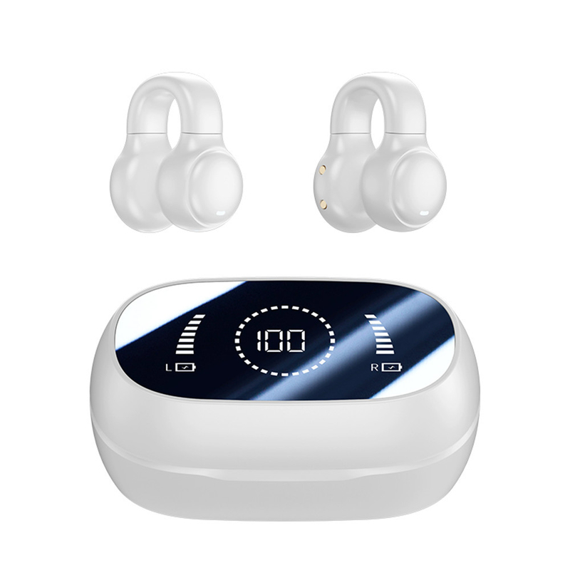 Bluetooth 5.3 auricular Diseño de oído completamente abierto 9D Juego de sonido envolvente Audio-sincronización HIFI Pantalla digital 1.5H Carga 6H Reproducción única