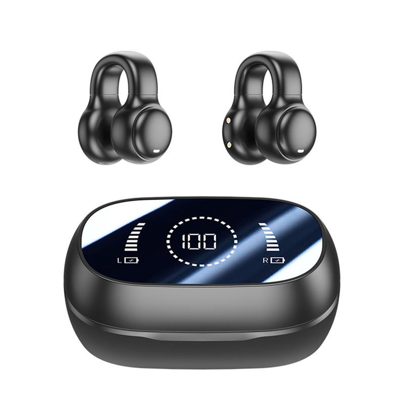 Bluetooth 5.3 auricular Diseño de oído completamente abierto 9D Juego de sonido envolvente Audio-sincronización HIFI Pantalla digital 1.5H Carga 6H Reproducción única