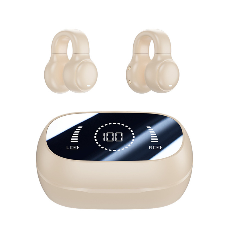 Bluetooth 5.3 auricular Diseño de oído completamente abierto 9D Juego de sonido envolvente Audio-sincronización HIFI Pantalla digital 1.5H Carga 6H Reproducción única