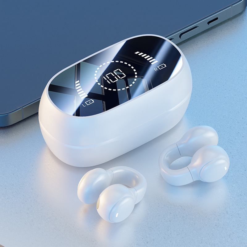 Bluetooth 5.3 auricular Diseño de oído completamente abierto 9D Juego de sonido envolvente Audio-sincronización HIFI Pantalla digital 1.5H Carga 6H Reproducción única