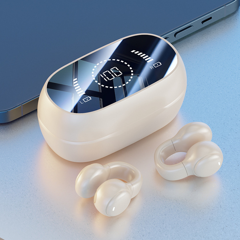 Bluetooth 5.3 auricular Diseño de oído completamente abierto 9D Juego de sonido envolvente Audio-sincronización HIFI Pantalla digital 1.5H Carga 6H Reproducción única