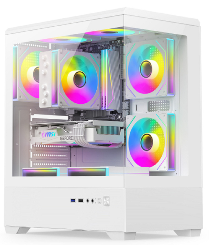 Arquitectura compatible de tamaño completo que admite E-ATX/ATX Placas base de 330 mm Tarjetas gráficas de 240 mm Casilla de ordenador de rejilla de refrigeración por agua montada en la parte superior