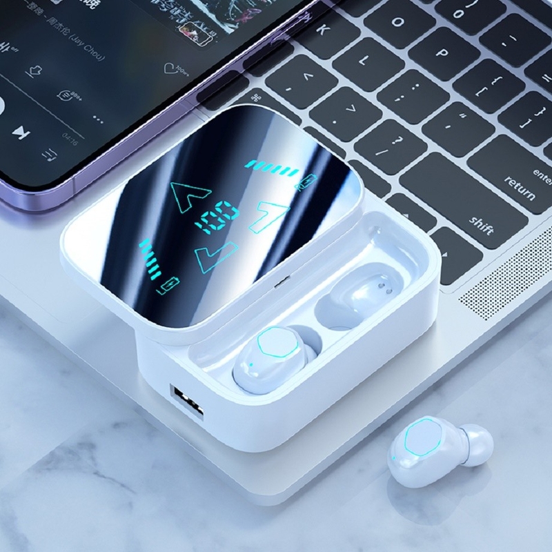 Diseño de compartimiento deslizante pantalla de espejo inteligente Bluetooth de alta velocidad 5.3 auriculares Batería para todo tipo de condiciones meteorológicas Vida resistente al agua Para deportes