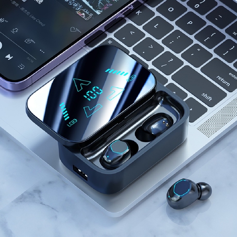 Diseño de compartimiento deslizante pantalla de espejo inteligente Bluetooth de alta velocidad 5.3 auriculares Batería para todo tipo de condiciones meteorológicas Vida resistente al agua Para deportes