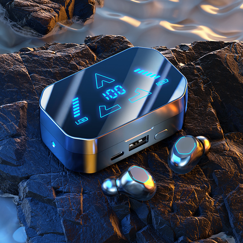 Bluetooth 5. ¿Qué quieres decir?3, F10 auriculares a prueba de agua y polvo con pantalla digital diseño ergonómico para uso en juegos deportivos