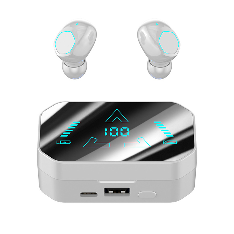 Bluetooth 5. ¿Qué quieres decir?3, F10 auriculares a prueba de agua y polvo con pantalla digital diseño ergonómico para uso en juegos deportivos