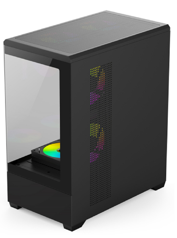 Soporta E-ATX / ATX / M-ATX 11 Fan Slots Cuadro de computadora de doble modo, 0.6 mm de acero SPCC + panel ABS para entusiastas de hardcore, constructores de MOD