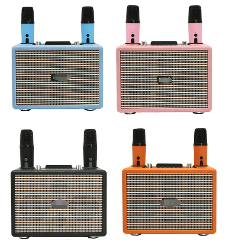 ETEK Dual LTK53101 Amplificadores con altavoces de gama completa de 3 pulgadas 40mm Tweeter y micrófonos inalámbricos duales Altavoz Karaoke para el hogar