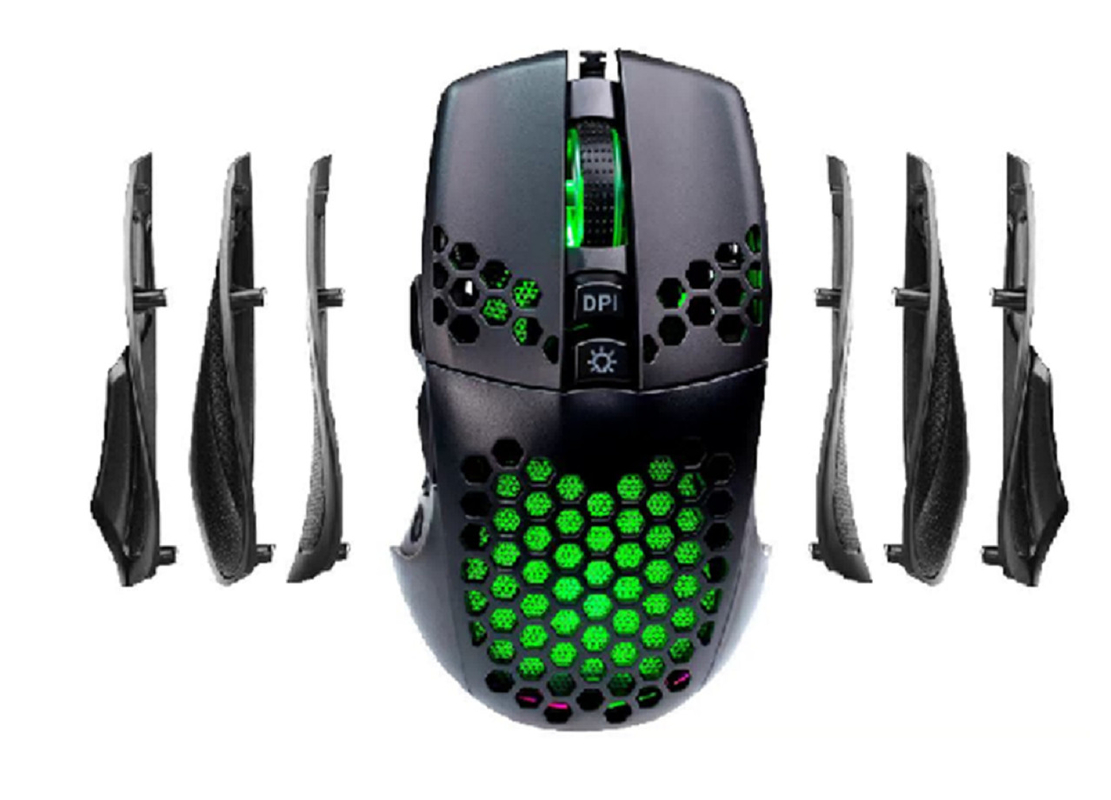 Ajustable 8000DPI en 5 niveles teclados Combos de ratón 58g 128*78*42MM 9D Diseño ergonómico 8M Micro Movimientos Iluminación RGB para jugadores de FPS y MMORPG