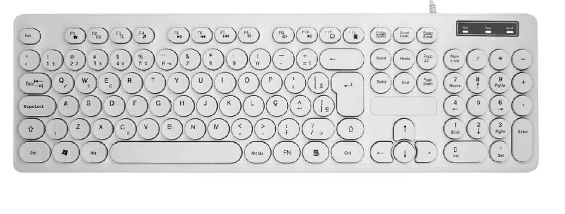 104 teclas teclado USB impermeable HIPS Material diseño ergonómico soporta personalización de logotipos para dormitorios y más