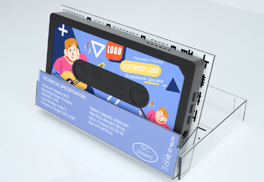 Bluetooth 5.0 Tarjeta TF Radio FM Soporta tarjeta de memoria de 32 GB 19mm Altavoz de frecuencia completa Estilo de negocio minimalista