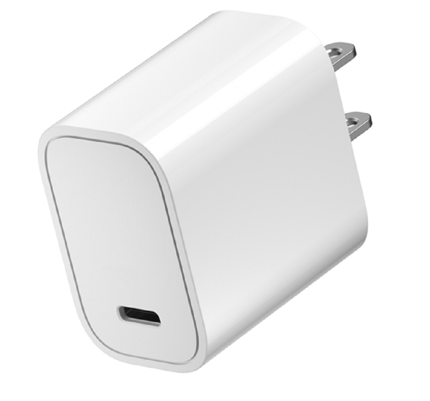 110-240V AC Entrada 20W PD Carga rápida Apoyo PPS Diseño en blanco y negro para viajeros de negocios y usuarios internacionales