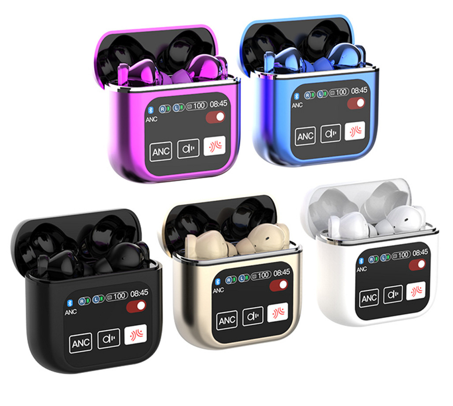 ETEK TWS auriculares con caja de carga de ANC y ENC 400mAh F10 controlador y Bluetooth de baja latencia para juegos y música inmersivos