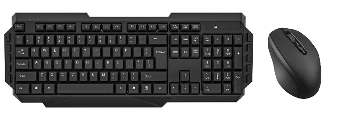 2.4G Diseño ligero inalámbrico teclado a prueba de agua USB Plug And Play Impresión personalizada soportada 800/1200/1600 DPI 55g HIPS Material ecológico