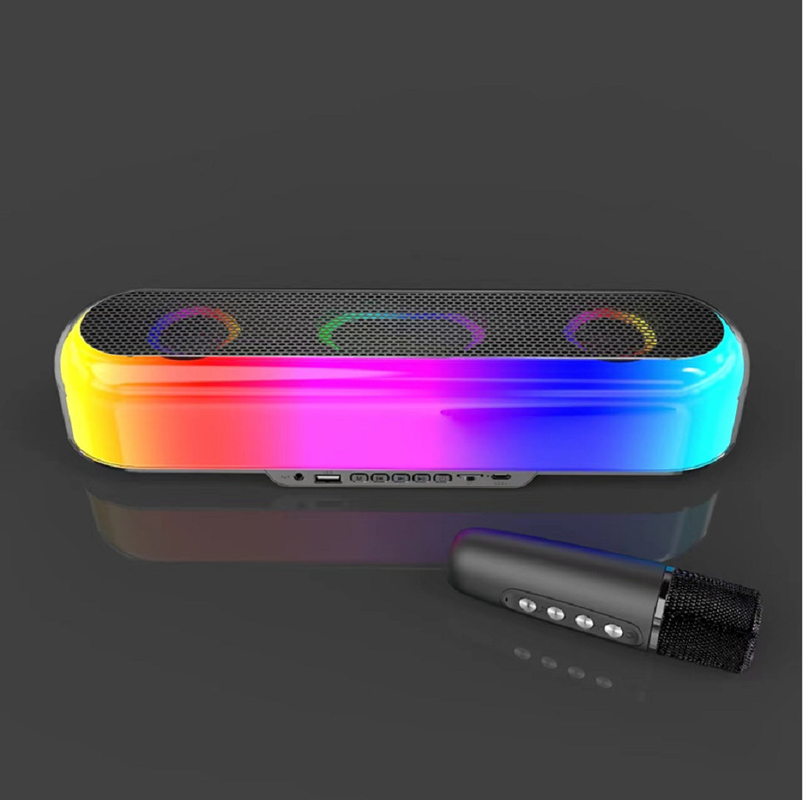 10W RMS Power 52mm altavoz 1500mAh Batería soporta Bluetooth TF Card hasta 32GB Radio FM Luces LED coloridas