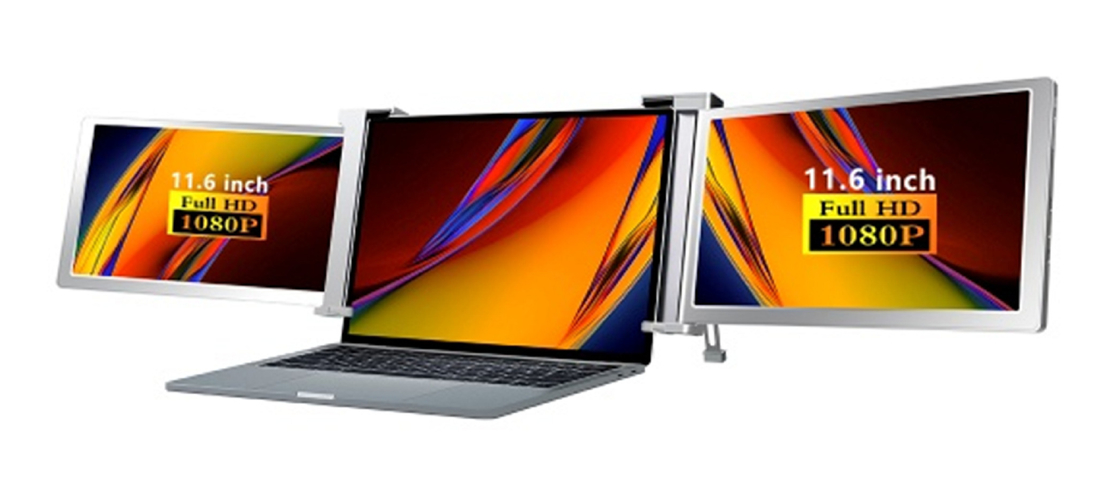 Tres pantallas de entretenimiento de productividad FHD Monitor de computadora con una pantalla delgada de 25.3 mm Full HD IPS 1920 × 1080 Soporte HDR