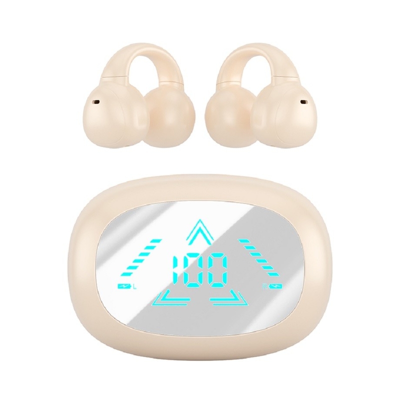 TWS F13 totalmente abierto inalámbrico con pantalla LED Bluetooth 5.3 AAC / SBC decodificación auriculares de 40mAh + caja de 400mAh para personas de negocios