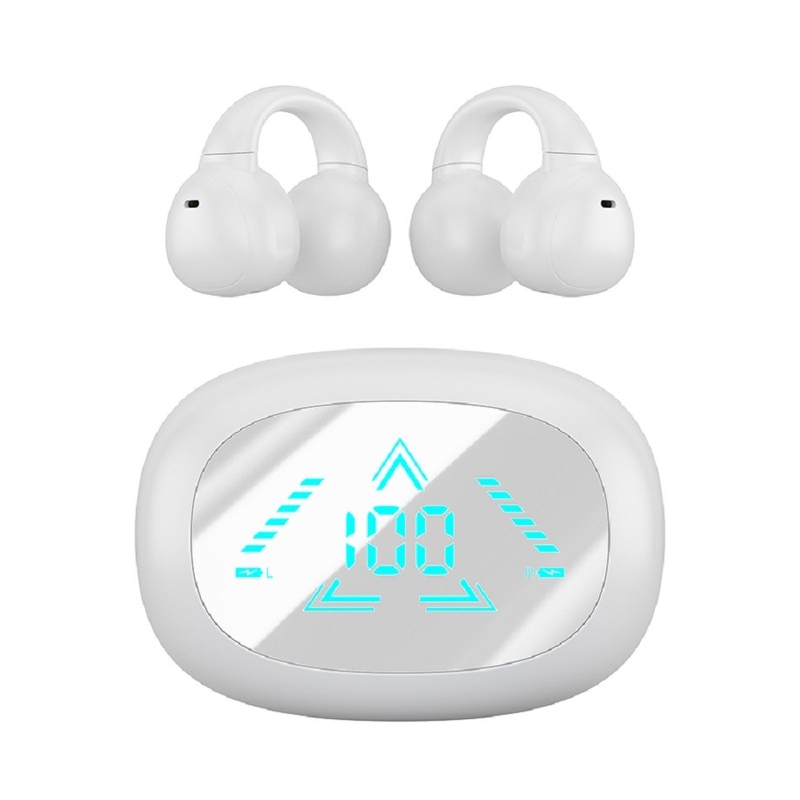 TWS F13 totalmente abierto inalámbrico con pantalla LED Bluetooth 5.3 AAC / SBC decodificación auriculares de 40mAh + caja de 400mAh para personas de negocios