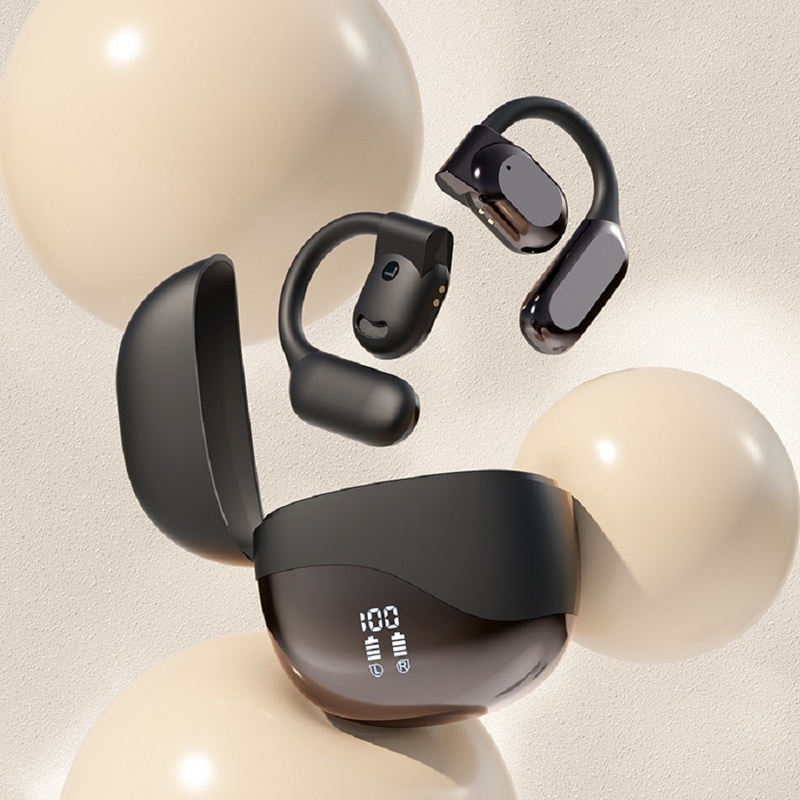 Bluetooth 5.4 auriculares con alcance de 10 metros Hasta 8-9 horas por llamada 300mAh Caso de carga Proporciona energía adicional para viajes de negocios, etc.