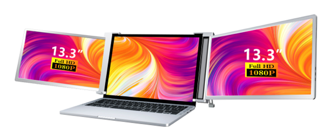 2 pantallas IPS de 13,3 pulgadas para computadoras portátiles PC teléfonos móviles y consolas de juegos soporte HDR 12 configuraciones de idiomas