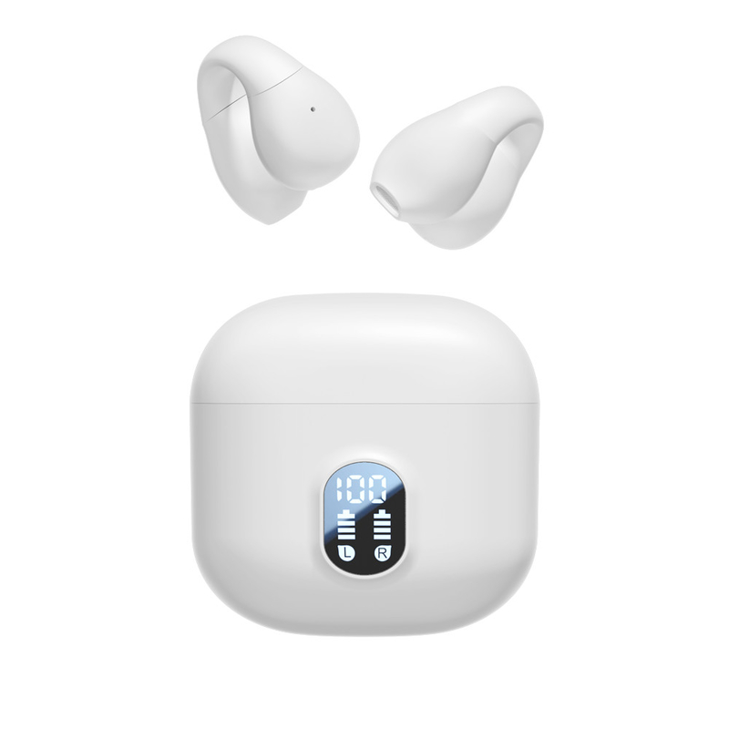 Bluetooth 5.4 TWS auriculares con AAC SBC Codec 6H tiempo de juego y 200mAh caja de carga para desplazamientos deportivos y de negocios