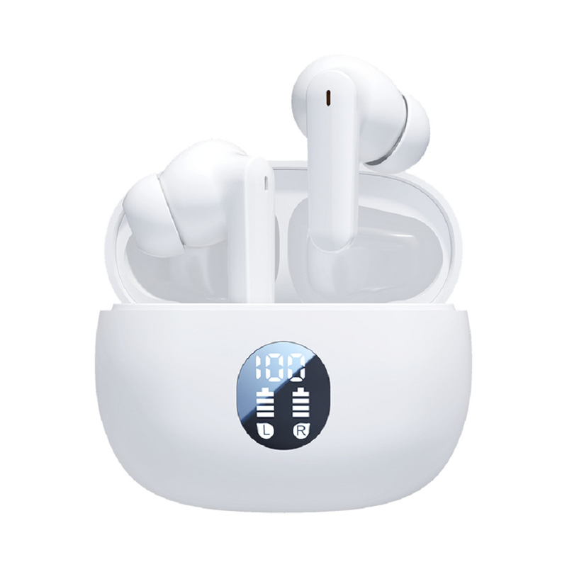 Bluetooth 5.4 TWS auriculares F10 altavoz AAC / SBC soporte negro / blanco / diseño de color de la piel para negocios, deportes, oficina y uso estudiantil
