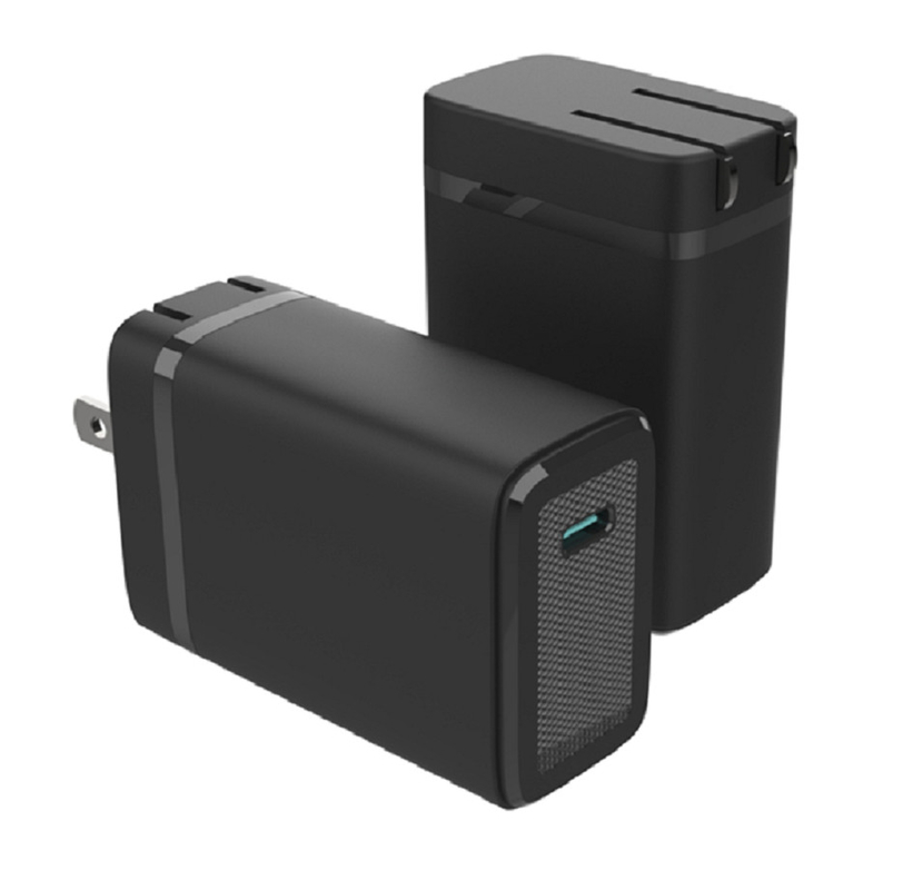 Cargador rápido para teléfonos celulares Tecnología GaN 45W PD Carga rápida 110-240V Puerto USB-C de alto voltaje