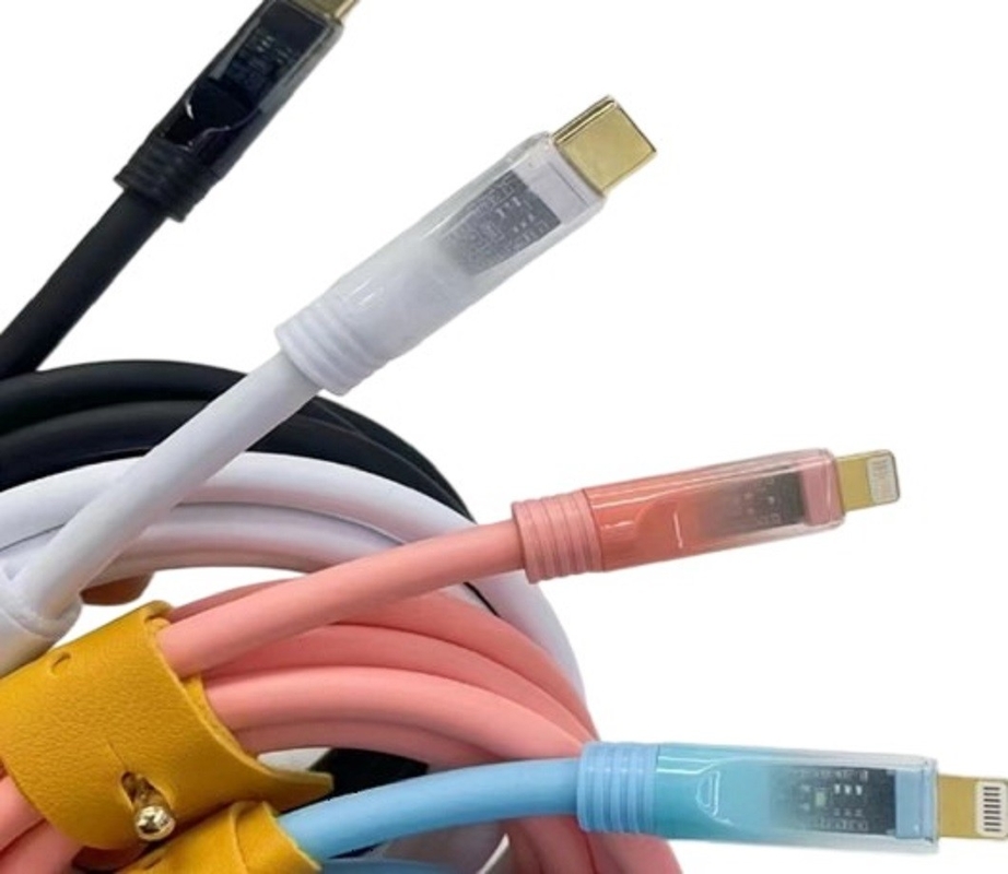 Opciones de color diversas Cable de datos de alta velocidad Personalizable con tejido de precisión de 48 hilos Compatible con carga rápida de protocolo completo
