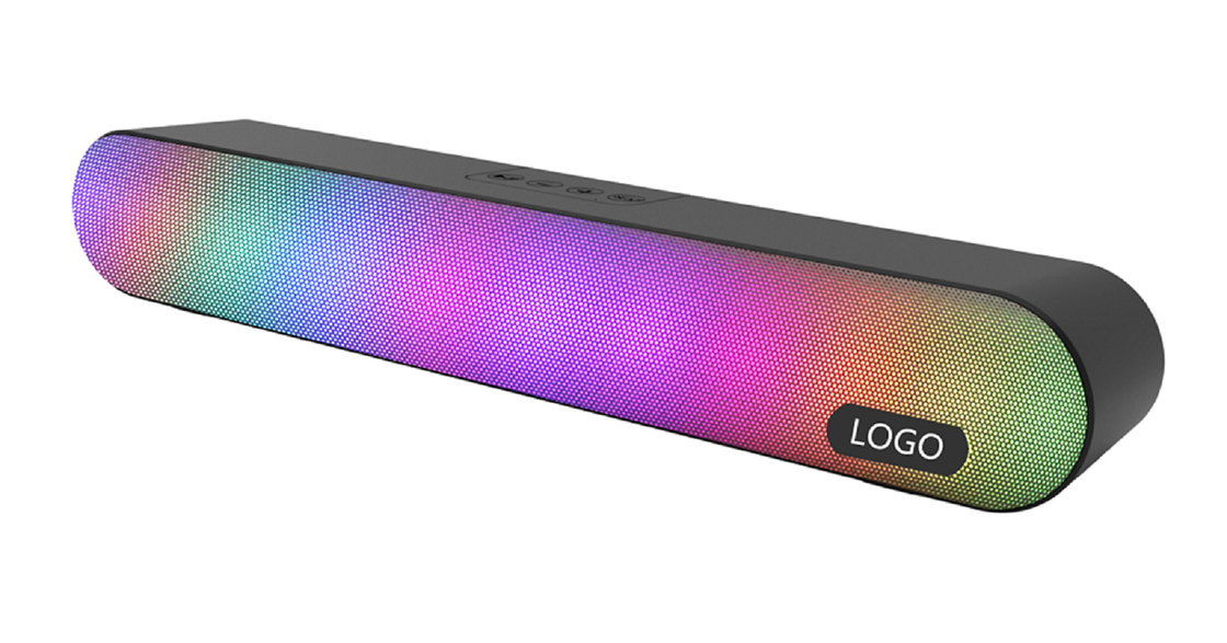 Bluetooth 5.3 Dos altavoces de 5W ABS + material de malla de hierro 1200mAh Batería Iluminación RGB AUX / TF / FM / USB Entradas llamadas libres de manos
