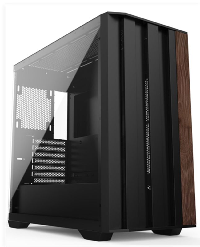 Carcasa de juego EATX Full-Tower SPCC+ABS+Madera Frontal con Doble USB 1.0+USB 3.0+Tipo-C Opcional, Soporte para Triple Refrigeración Líquida