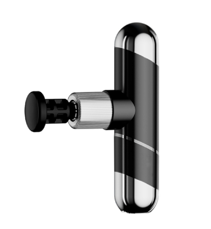 Masajeador Muscular Táctil de Doble Batería con 4 Cabezales y 6 Modos, 18W de Potencia, Negro, Gris, Azul