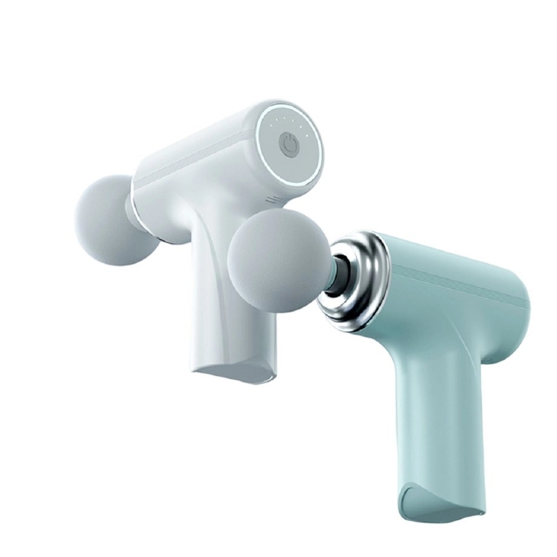 ETEK Pistola de Masaje Muscular Profesional 6-Modos 25W 4500rpm Batería Dual 1200mAh Cuerpo ABS+Aluminio Verde Blanco