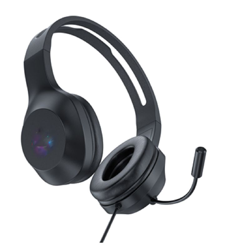 Auriculares con cable ETEK Gaming, controlador de 50 mm, respuesta de 20 Hz a 20 kHz, micrófono omnidireccional, cable de 2,0 m