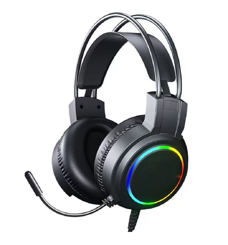 Auriculares con cable ETEK Gaming, controlador de 50 mm, respuesta de 20 Hz a 20 kHz, micrófono omnidireccional, cable de 2,0 m