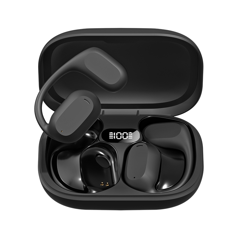 ETEK Ear-Hook TWS auriculares, Bluetooth 5.3 (A2DP/AVRCP/HFP), celda de auriculares de 50 mAh + caja de 300 mAh (tabla protectora)