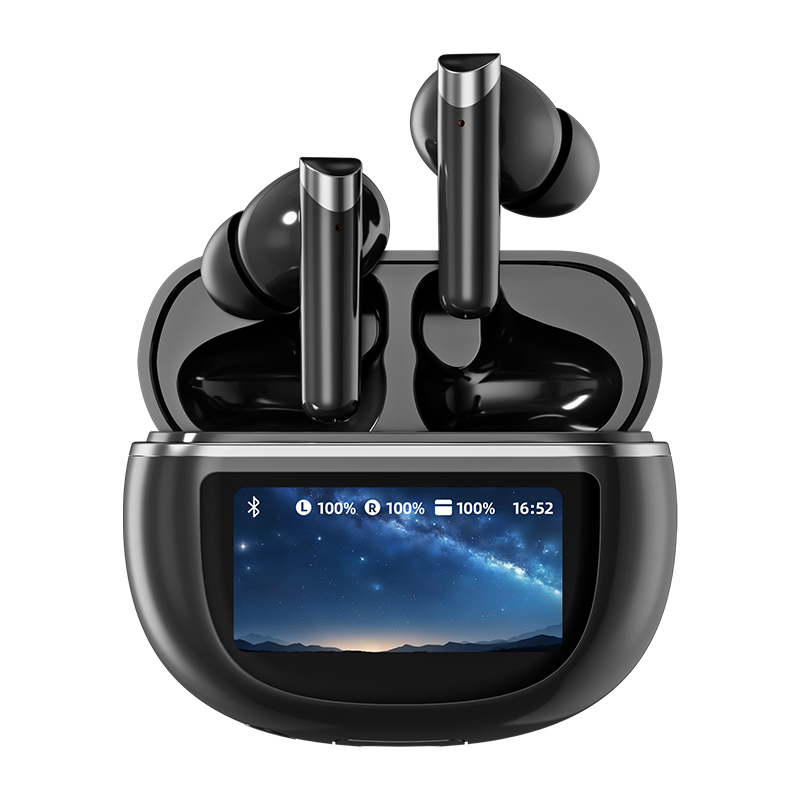 ETEK auriculares inalámbricos, Bluetooth 5.4 auriculares ANC de control táctil, TWS de carga rápida de 500 mAh ((negro / blanco / complexión)