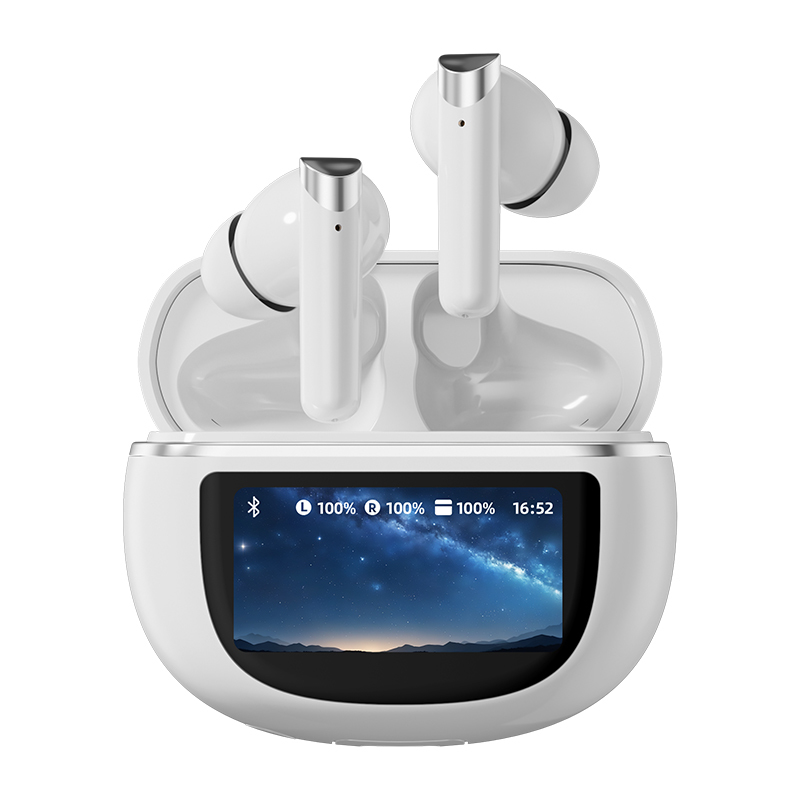 ETEK auriculares inalámbricos, Bluetooth 5.4 auriculares ANC de control táctil, TWS de carga rápida de 500 mAh ((negro / blanco / complexión)