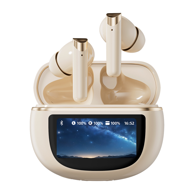 ETEK auriculares inalámbricos, Bluetooth 5.4 auriculares ANC de control táctil, TWS de carga rápida de 500 mAh ((negro / blanco / complexión)